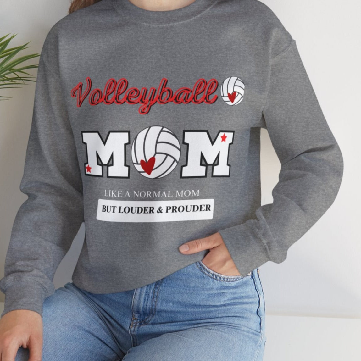 VolleyBall Mom Unisex Heavy Blend™ Crewneck Sweatshirt