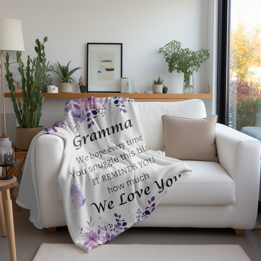 Gramma Velveteen Plush Blanket