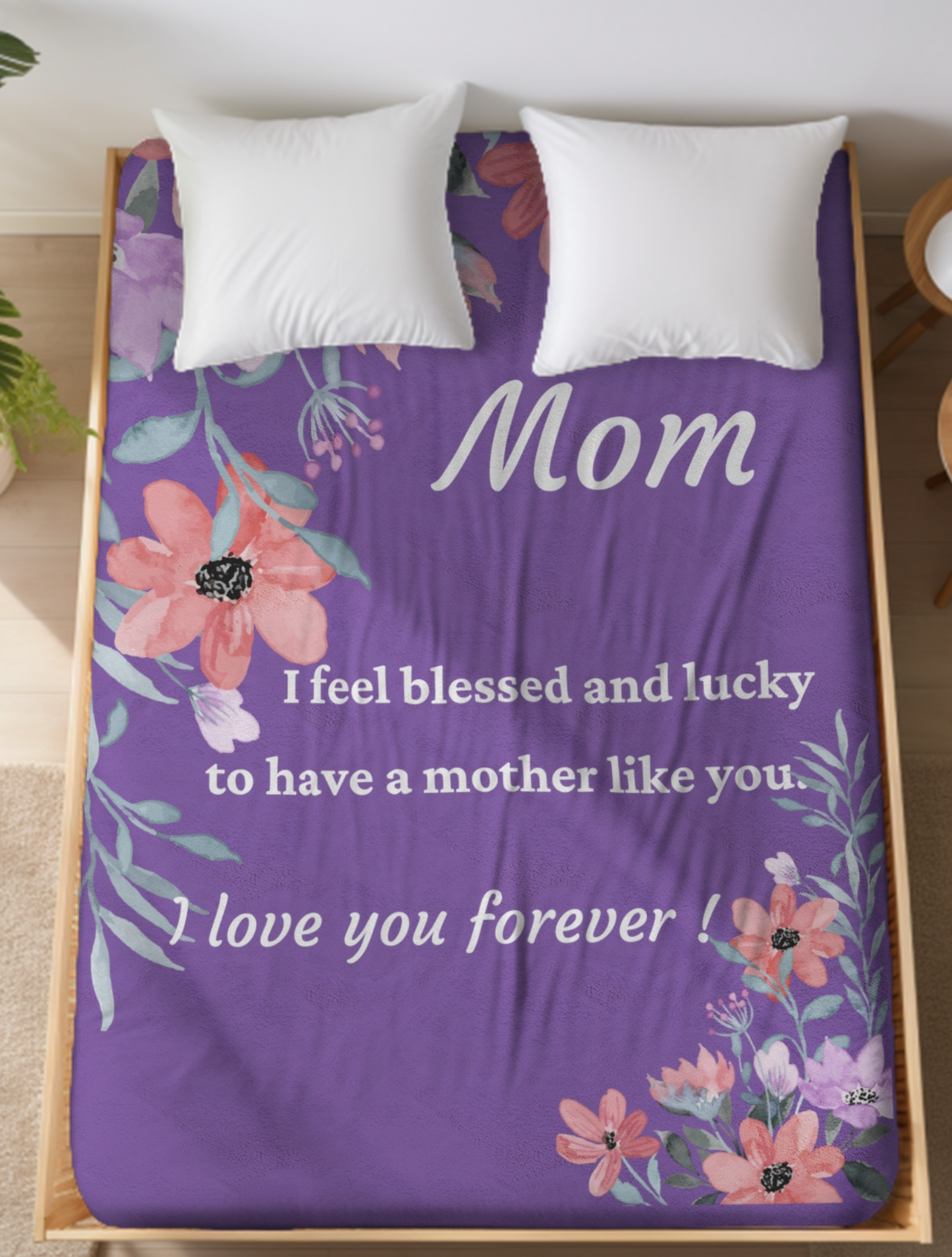 Mom Velveteen Plush Blanket