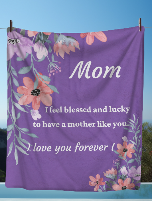 Mom Velveteen Plush Blanket