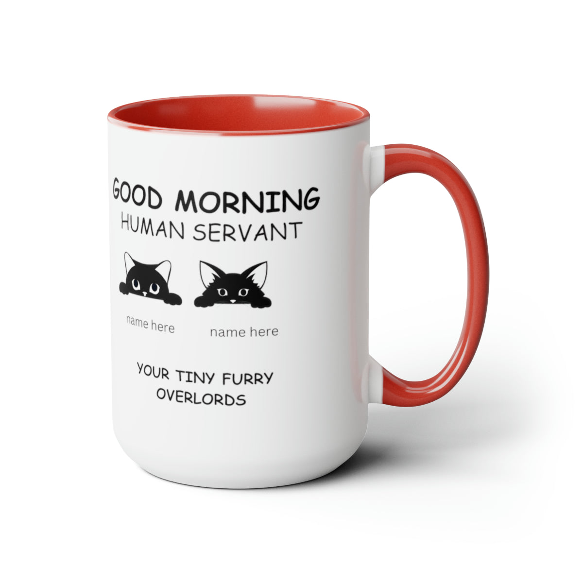 Two-Tone Coffee Mugs, 15oz